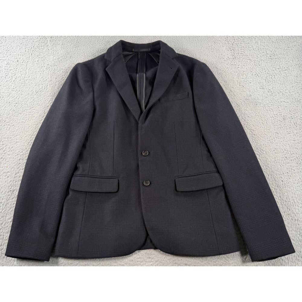 AllSaints Lens Blazer‎ Men's 36 Black Italian Wool Single Breasted Single-Vented